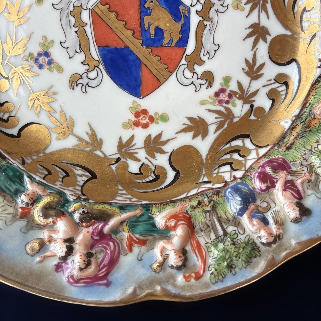 リチャードジノリ カポディモンテ アンティーク飾皿 額入り