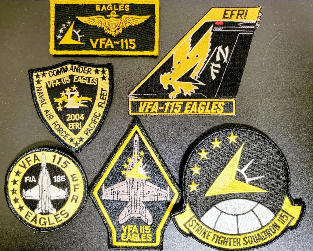 米海軍 VFA-115 EAGLES F/A-18 E パッチセット 17枚