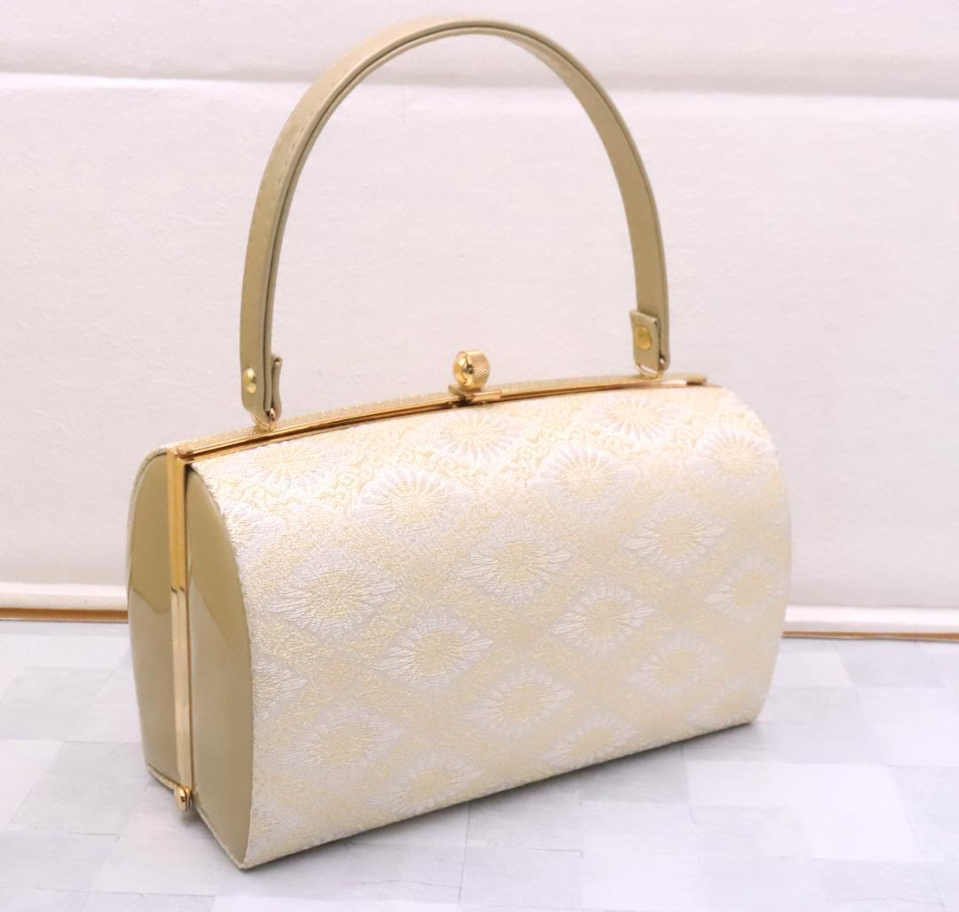 ◇未使用 和装バッグ 草履セット ゴールド系カラー 着物 小物