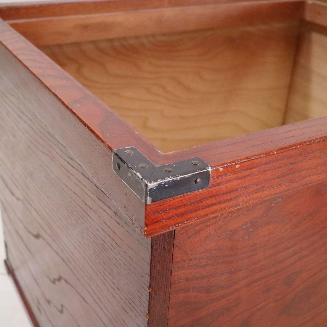 関東火鉢 火鉢 長火鉢 箱火鉢 レトロ 木製 アンティーク 古道具 灰付き