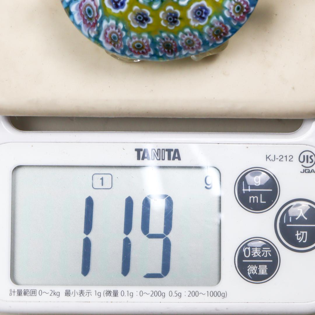 ベネチアンガラス Murano Glass ミルフィオリ カメ ペーパーウエイト