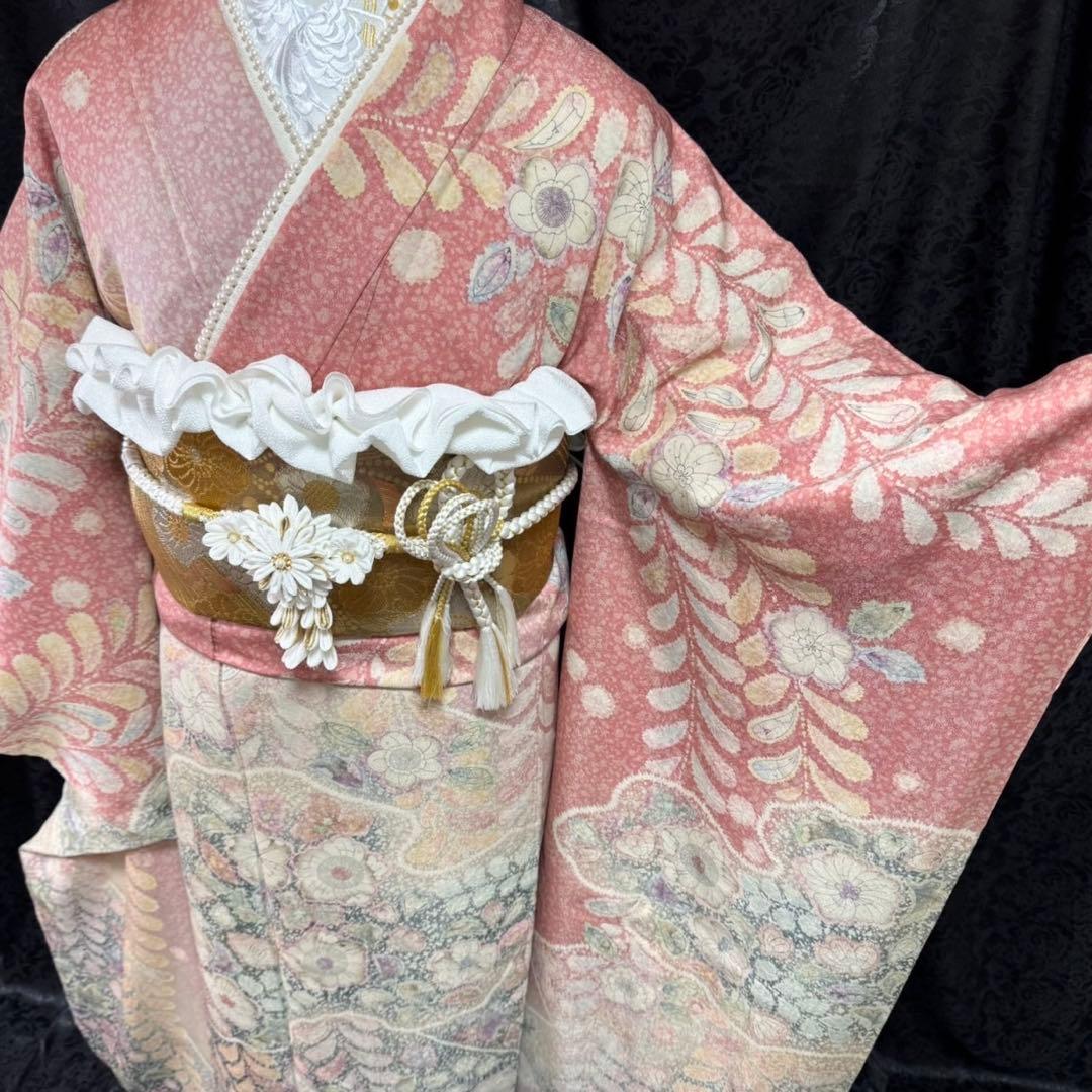 美品　辻ヶ花　辻が花　金通し　ぼかし　逸品　フルセット　振袖　振り袖