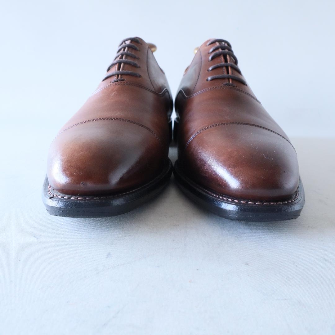 美品スコッチグレイン　オデッサ　24.5cm 濃茶　内羽根ストレートチップ916