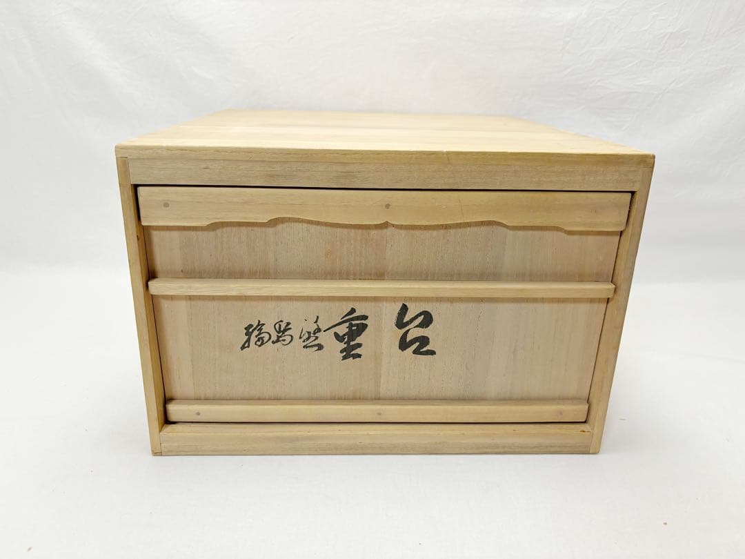 ほぼ未使用 茶道具 輪島塗 金彩花蒔絵 重台 四方盆 木製黒真塗 能登国輪島共箱