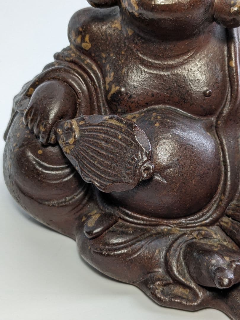 備前焼 布袋香炉 合箱 伏香炉 布袋様 七福神 置物 縁起物 香道具 工芸品