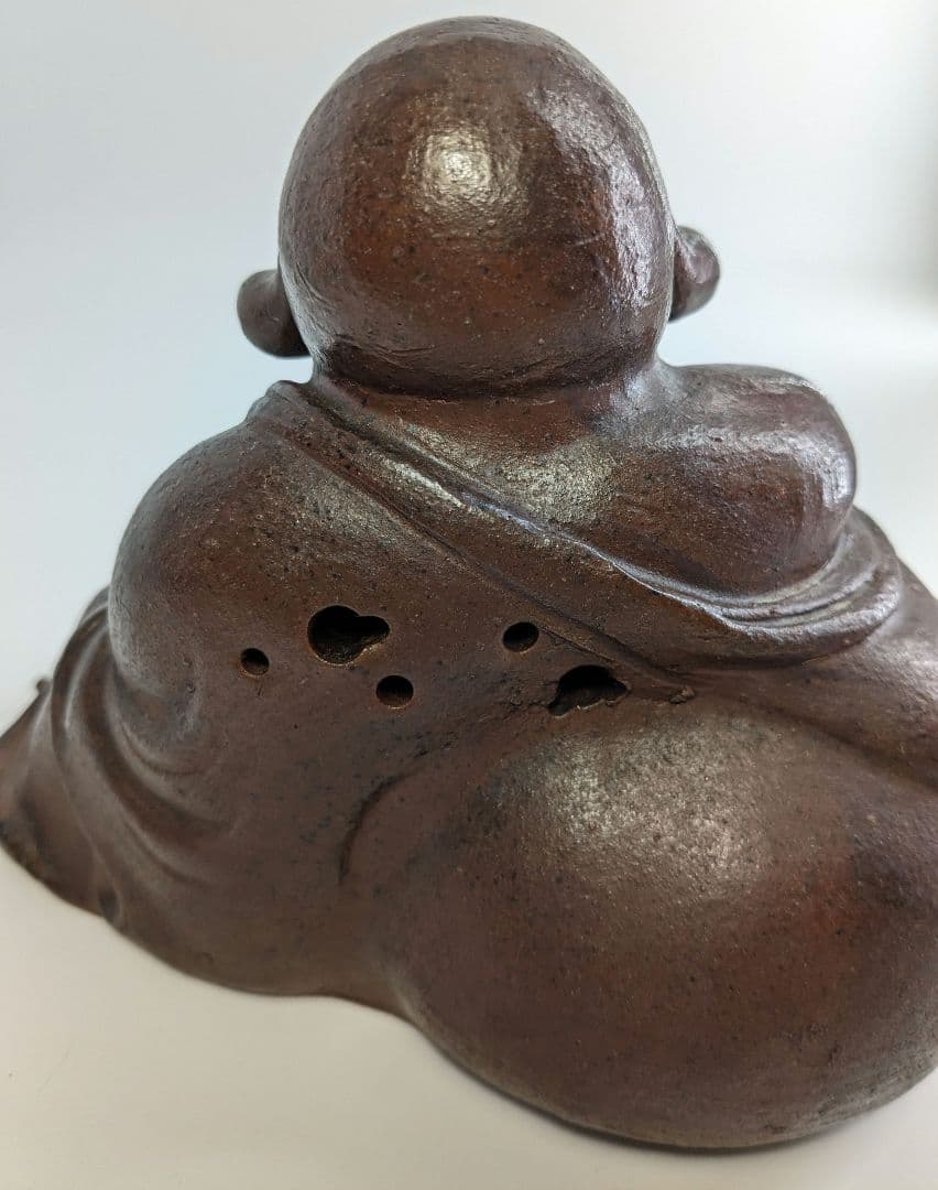 備前焼 布袋香炉 合箱 伏香炉 布袋様 七福神 置物 縁起物 香道具 工芸品