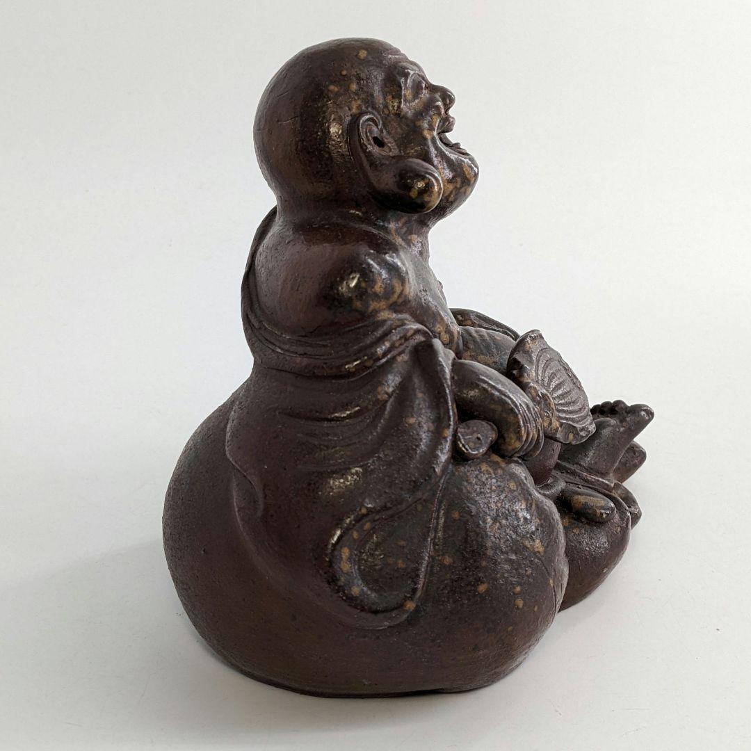 備前焼 布袋香炉 合箱 伏香炉 布袋様 七福神 置物 縁起物 香道具 工芸品