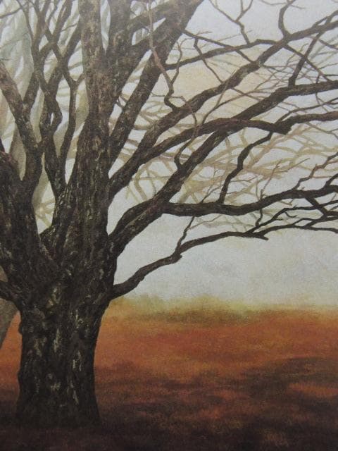 三輪晃久、【樹響】、希少な額装用画集より、新品額装付、状態良好