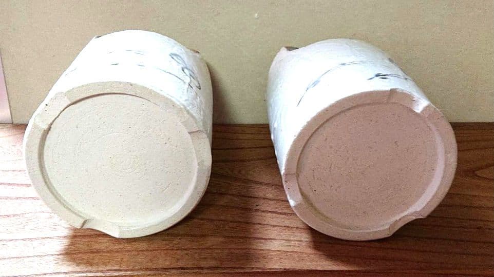 茶道具手焙一対持ち手付き陶器