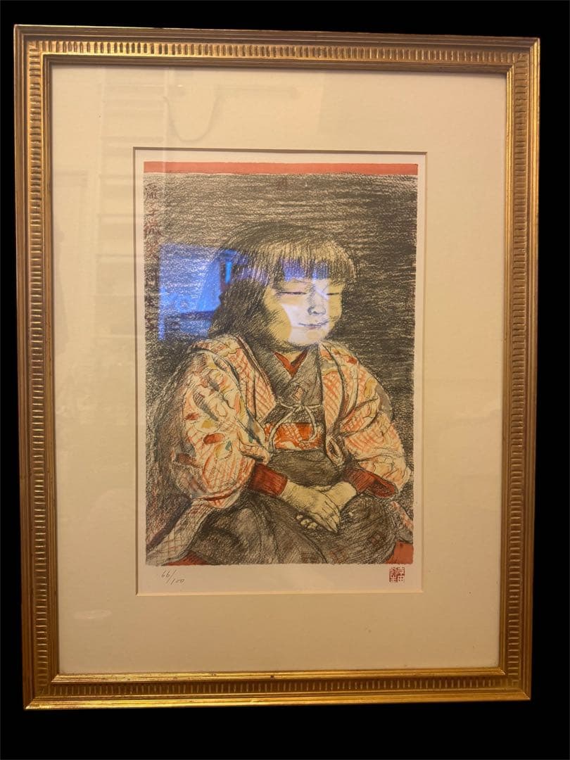 【限定品】岸田劉生 麗子像 リトグラフ 希少番号入り