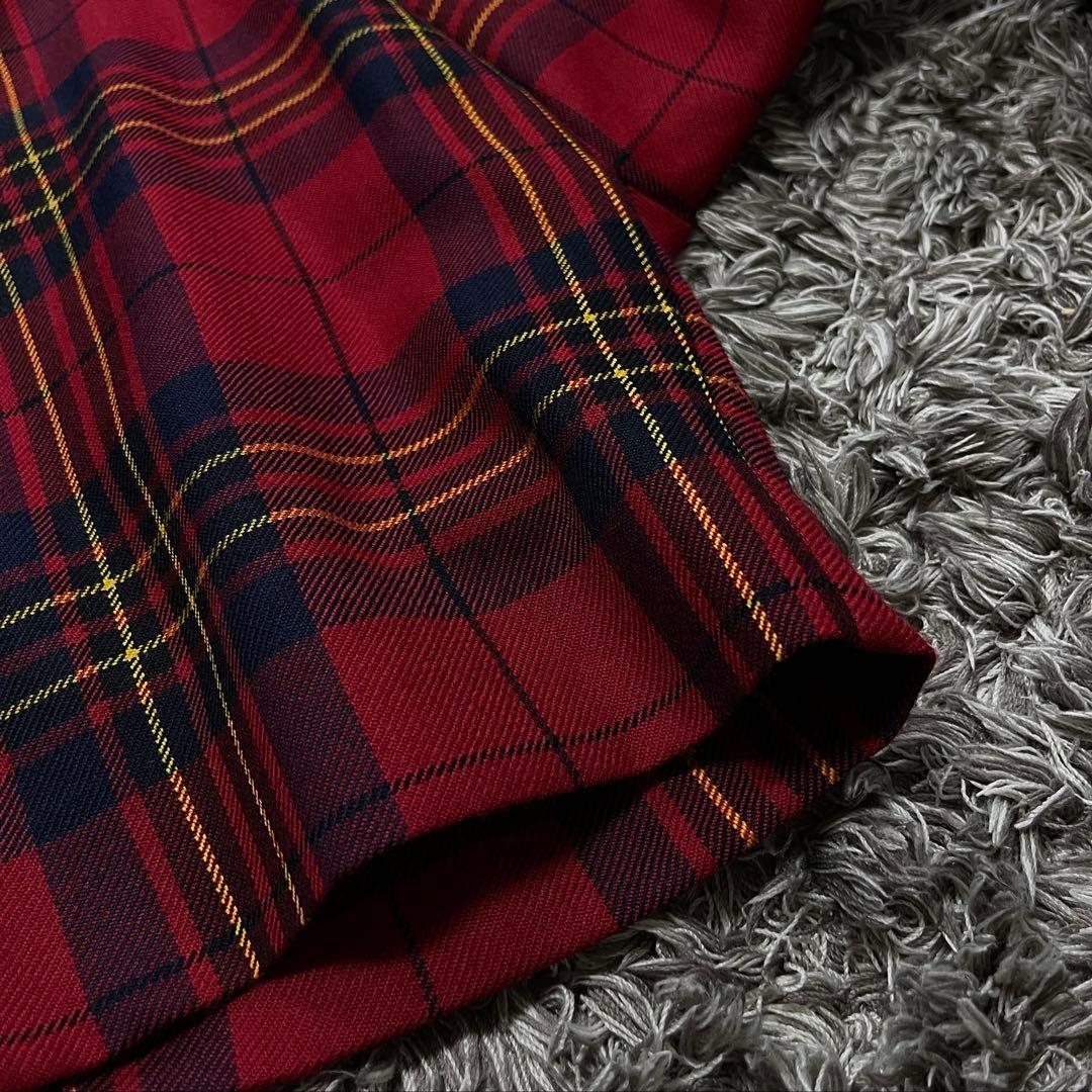 コムデギャルソンオムプリュス / 赤タータン クロップド サルエル パンツ L