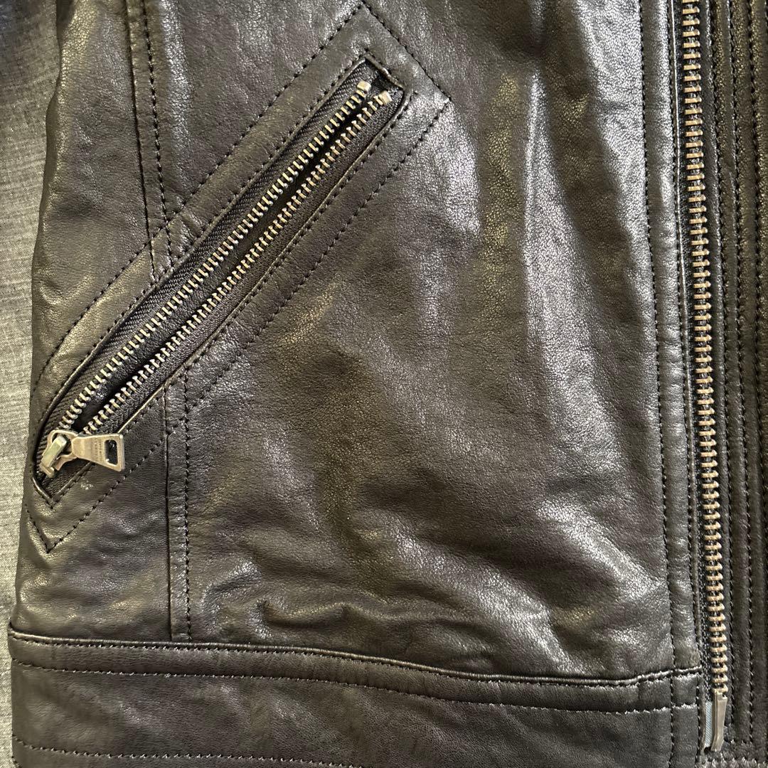 バーバリーブラックレーベル　ライダース革ジャケット