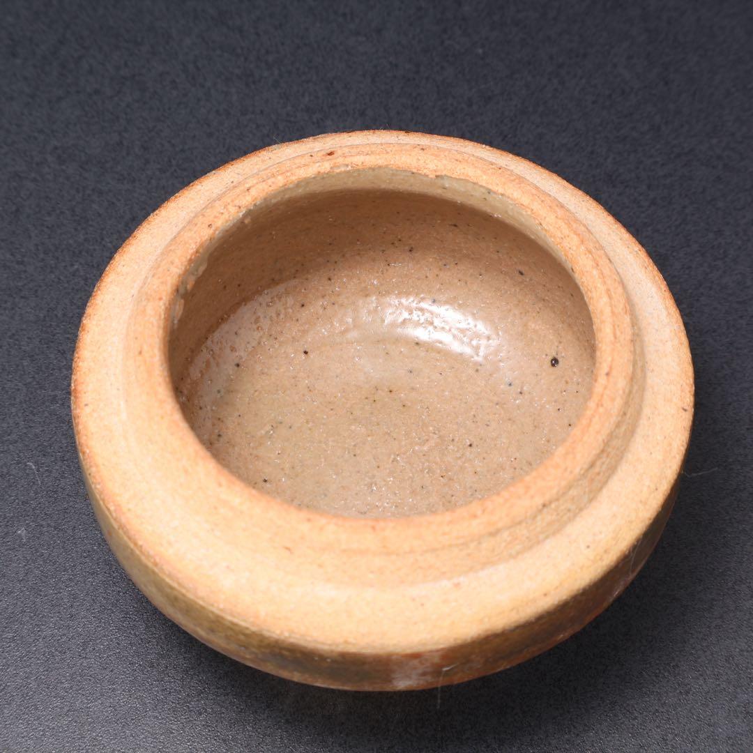 浜田庄司　鉄絵とうきび文合子　人間国宝　香合　R1613K2