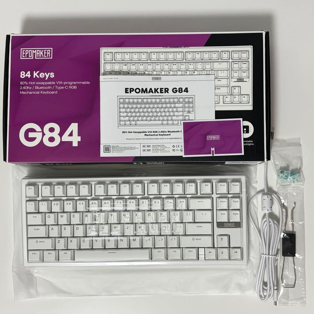 EPOMAKER G84 80% キーボード ホワイト