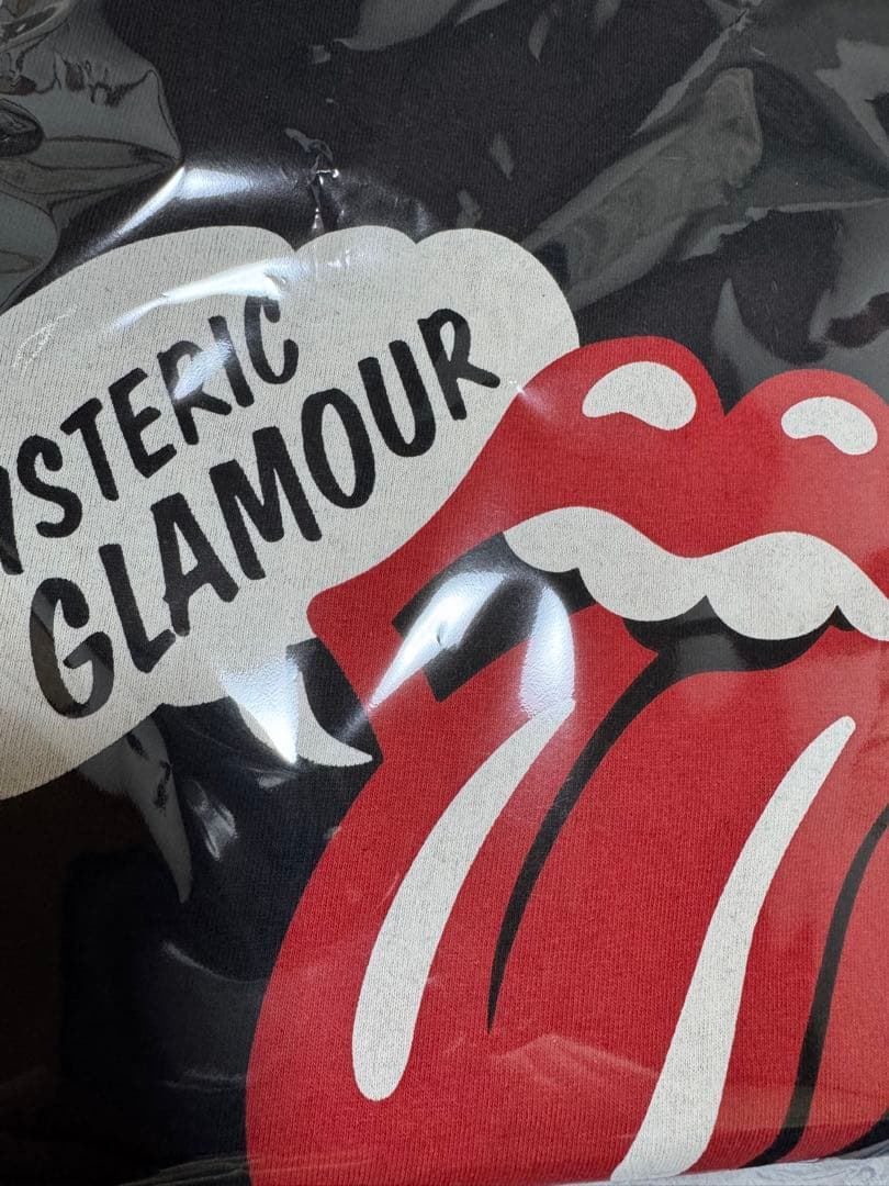 ヒス×ローリングストーンズ半袖Tシャツ【TOUNGE DINOSAUR】黒L