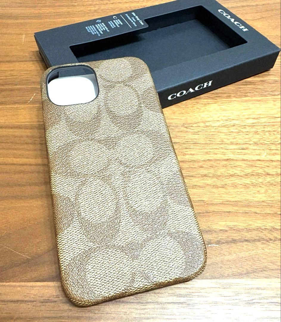 ☆限定商品☆ COACH iPhone15 ケース・シグネチャー キャンバス