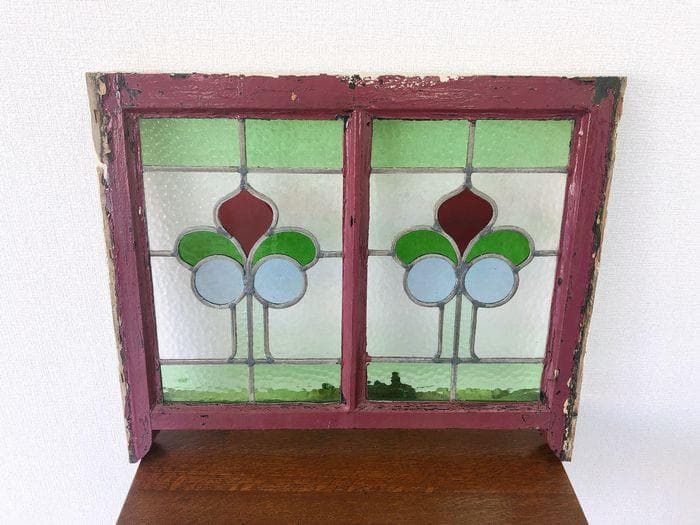 【最終値下げ】アンティーク 家具 ステンドグラス 1910年頃 英国 102A