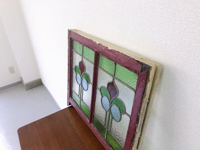 【最終値下げ】アンティーク 家具 ステンドグラス 1910年頃 英国 102A