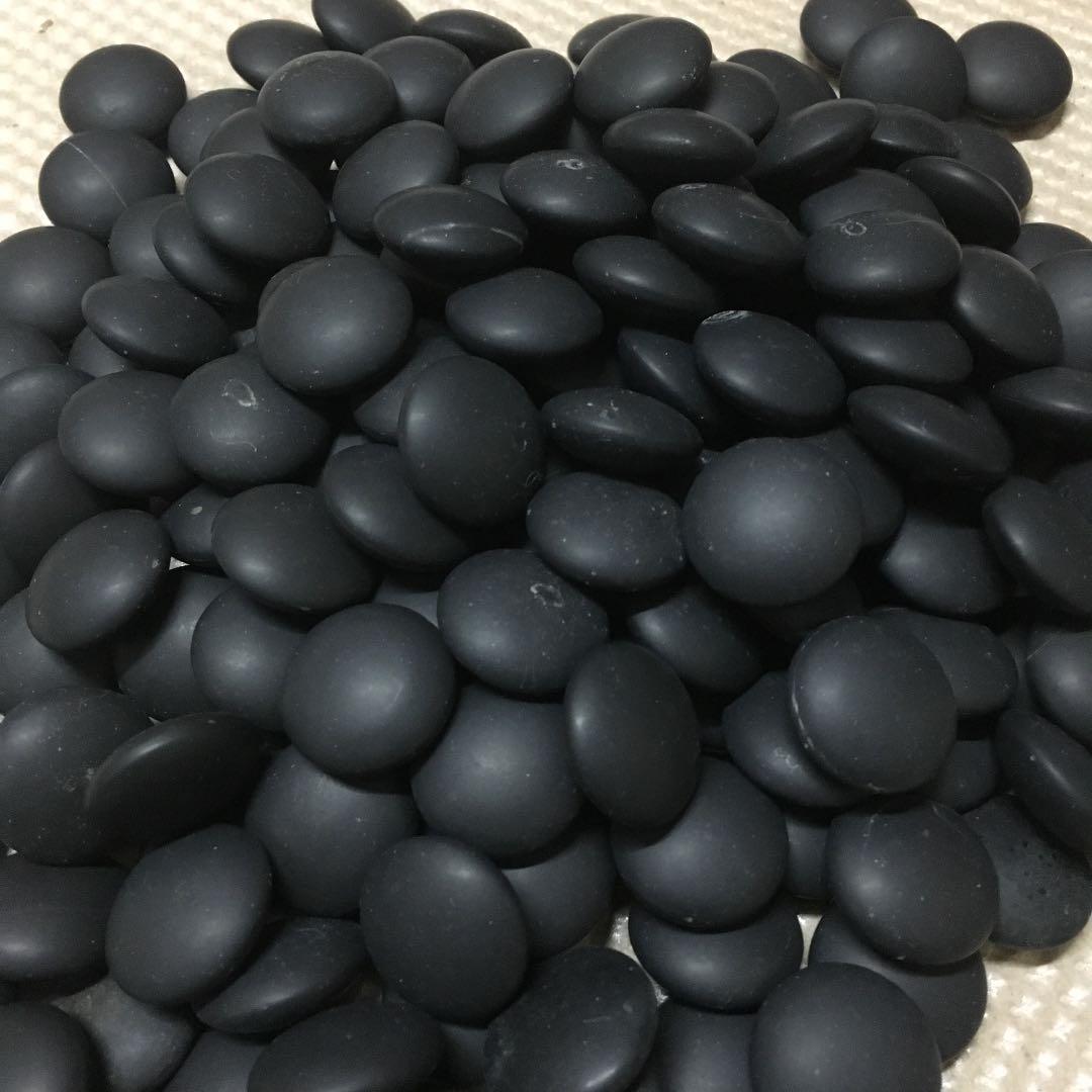 0187　碁石　蛤白 那智黒 10.4mm37号 Go pieces Go