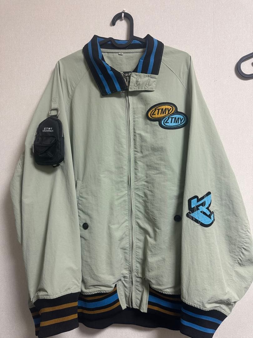★★ZTMY★★ テクノプア バーシティー ジャケット ライトグレー XL