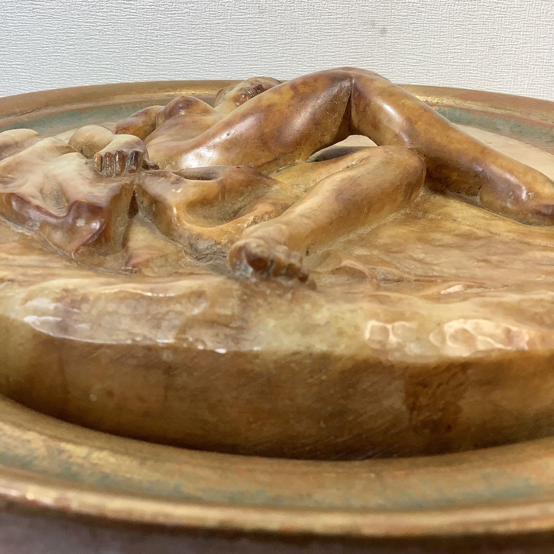 大理石　西洋彫刻(ギリシャ女神像)レリーフ　壁掛け