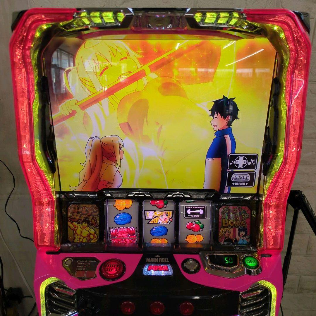 パチスロ実機　スマスロダンベル何キロ持てる?　簡易ユニット付　 送料無料