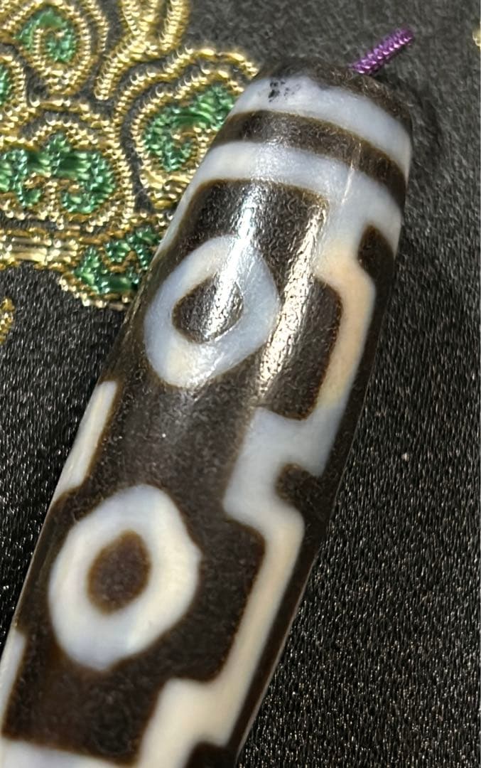 四眼天珠　ハンドメイド品／送料込　匿名発送／チベット　天珠　お守り