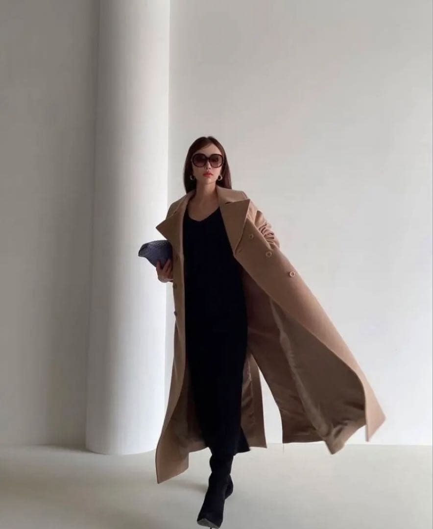 ジャケット・アウター eimy istoire belted chester coat camel