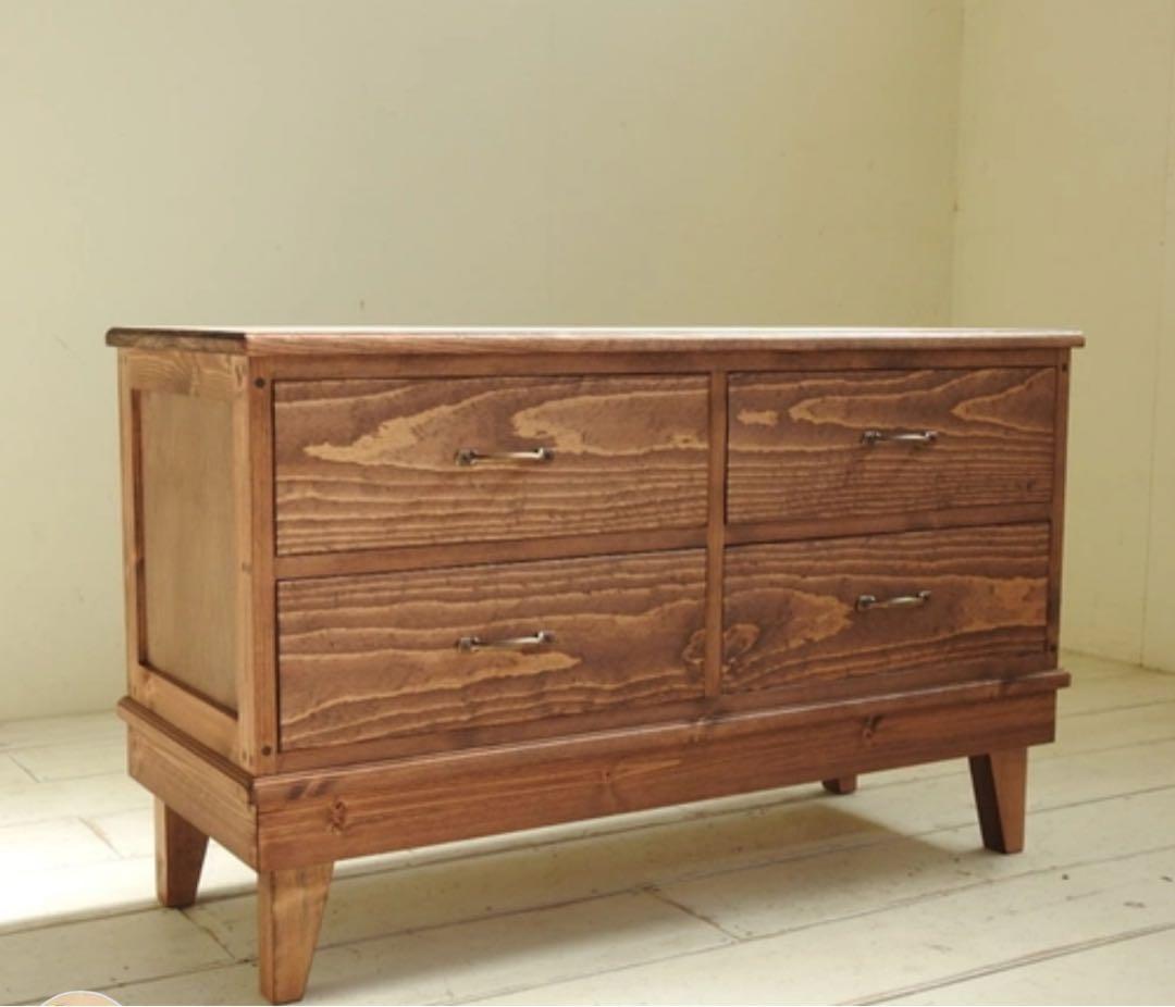 テレビボード　テレビ台　チェスト　4段引き出しチェスト ナチュラルウッド