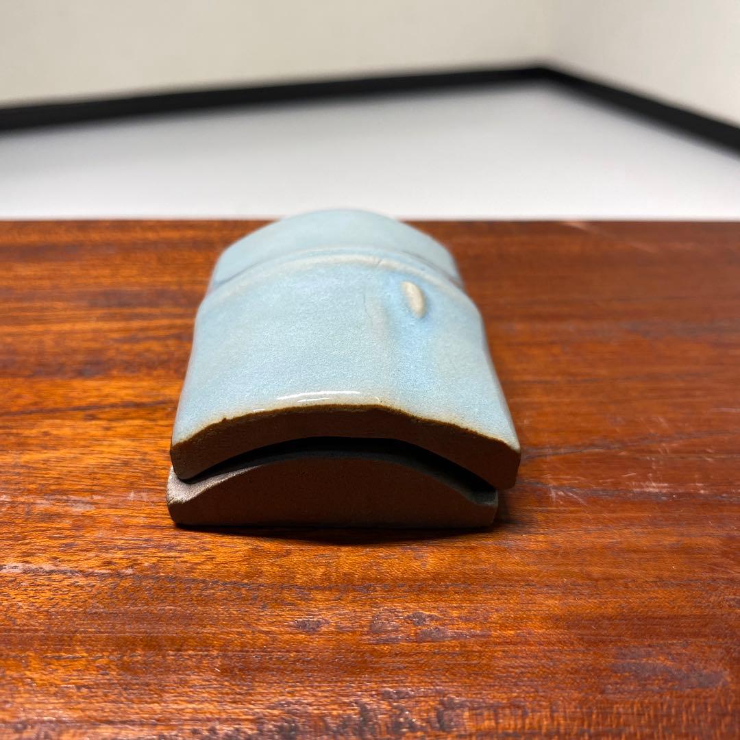 【茶道具】宇野宗甕造　切り竹香合（共箱）