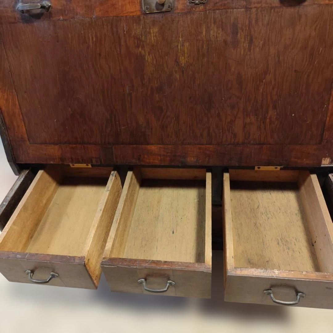 アンティーク ライティングビューロー 大正ロマン 昭和レトロ 飾り棚 古道具