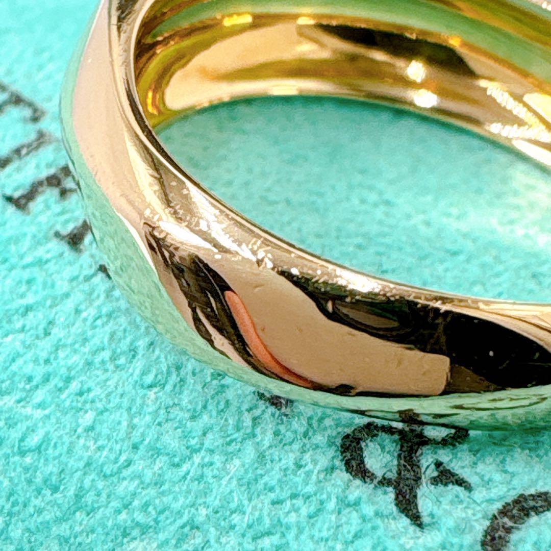 美品 オールドティファニー ナイフエッジ リング 13号 6.28g k18