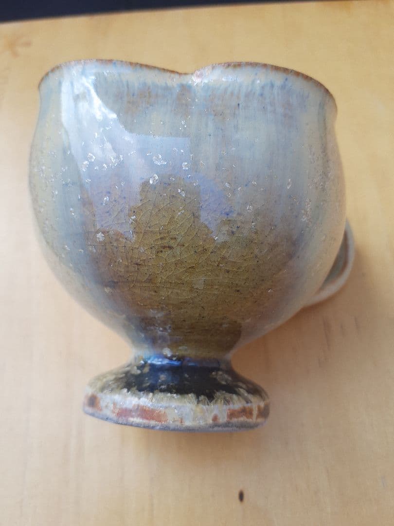 中尾哲彰作　睦月銀河釉　花びらデザイン 陶器カップ