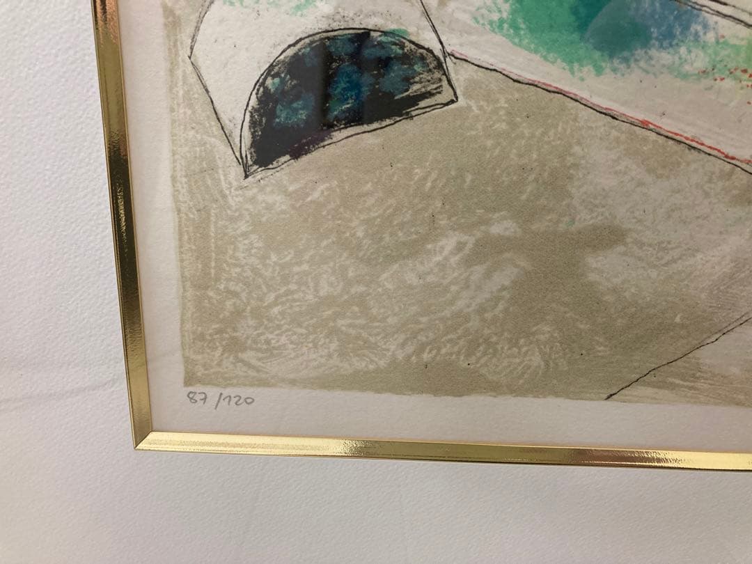 ジャン・ジャンセン　バレリーナの絵のある静物　真作　リトグラフ