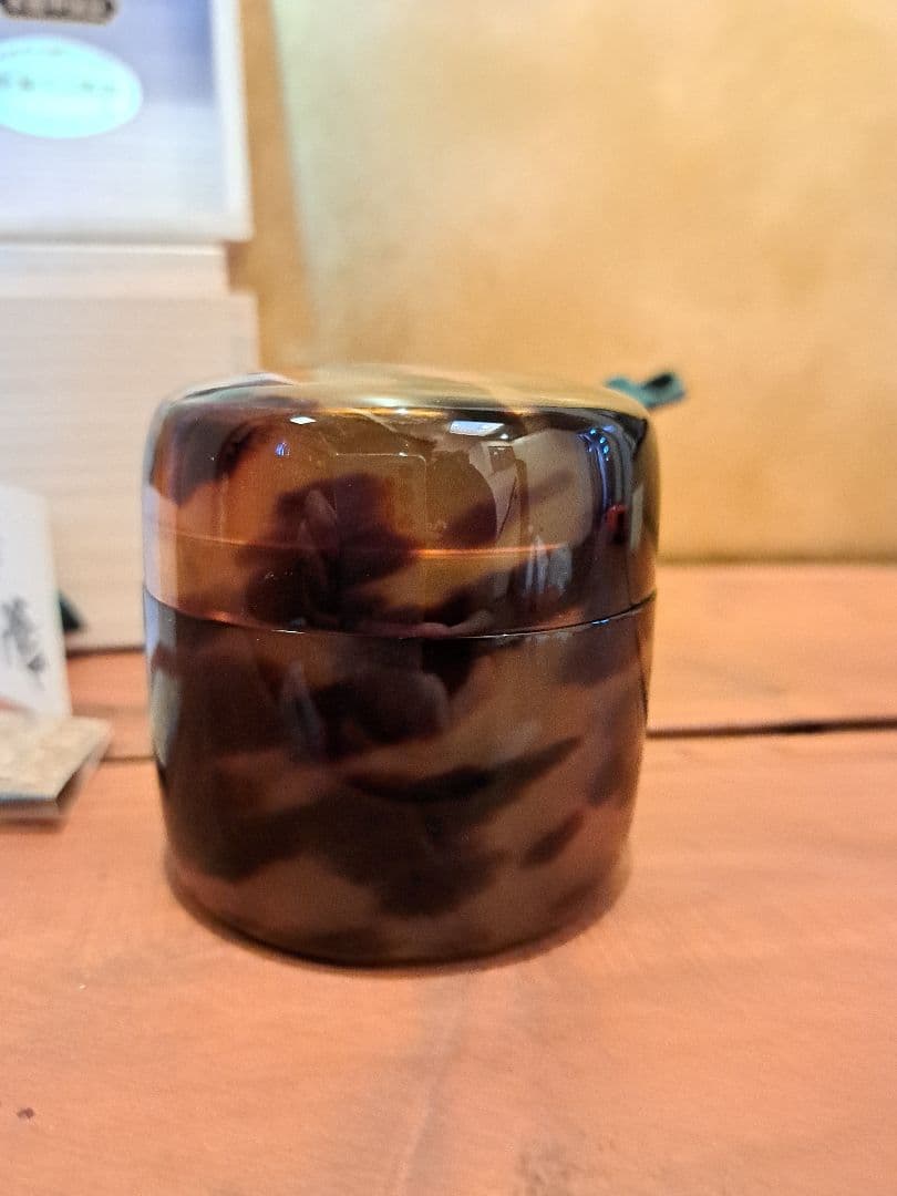 本鼈甲　棗なつめ　 箱付 　茶道具　べっ甲　 茶筒　茶器　定価65万円