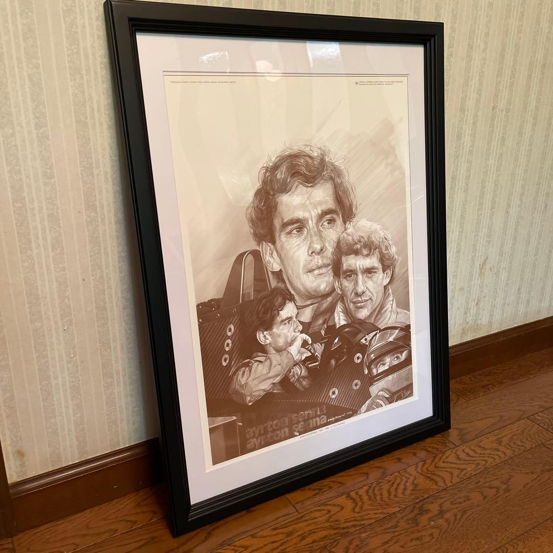 アイルトン・セナ　クレイグ・ワーウィック絵画　リトグラフ　新品