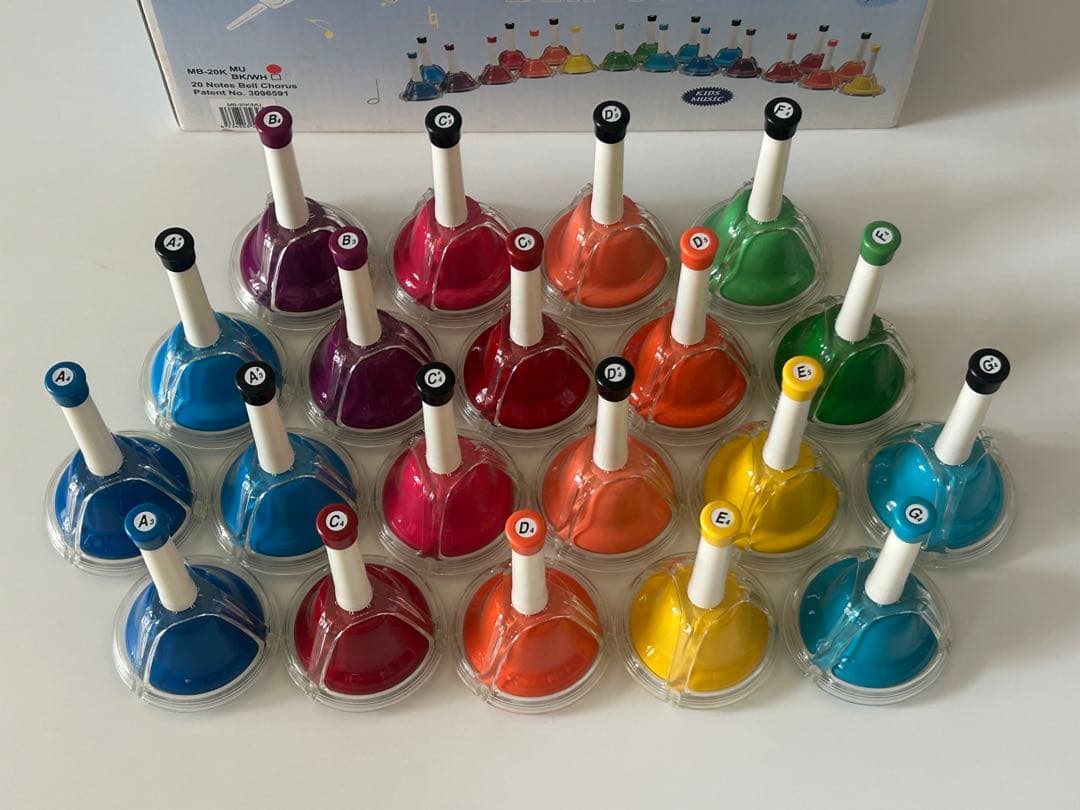 ハンドベル 20個セット 音階ラベル付き