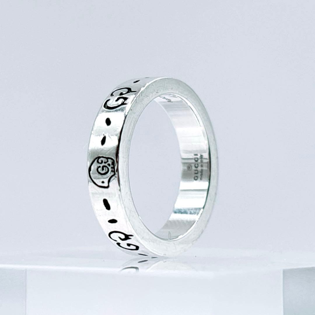 【美品】 GUCCI グッチ ゴースト リング 7号 シルバー925 スカル
