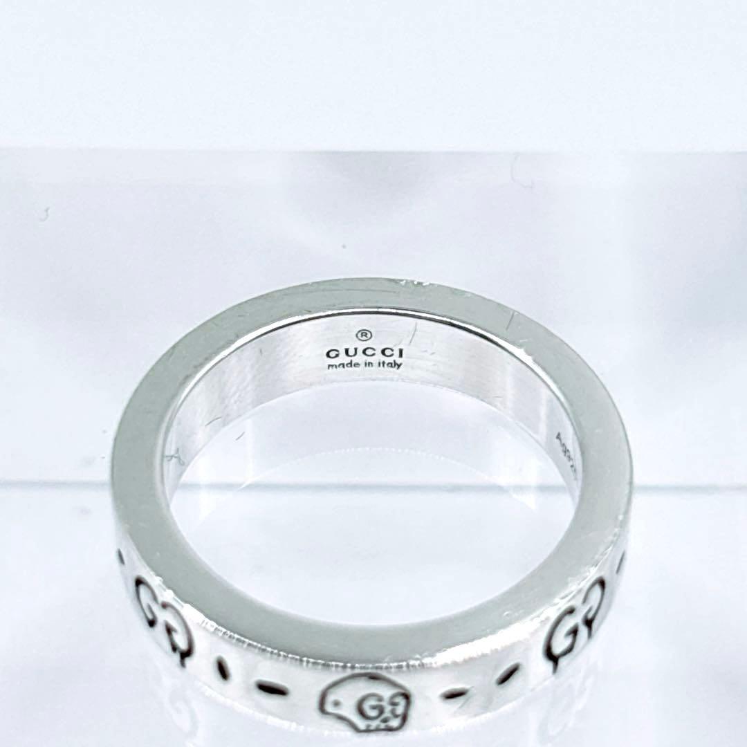 【美品】 GUCCI グッチ ゴースト リング 7号 シルバー925 スカル