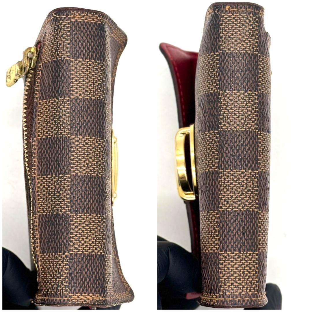 ニ*コ様 ルイヴィトン　三つ折り財布 ダミエ ポルトフォイユ コアラ　ブラウン