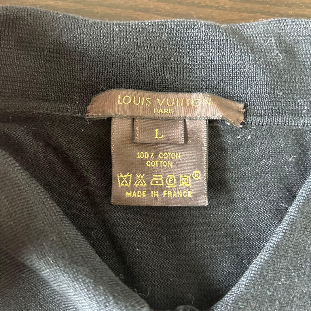 LOUIS VUITTON 長袖ポロシャツ コットンニット　Lサイズ