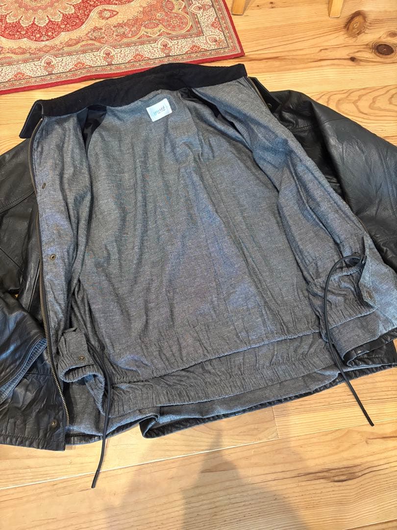 yoused レザードライバーズジャケット