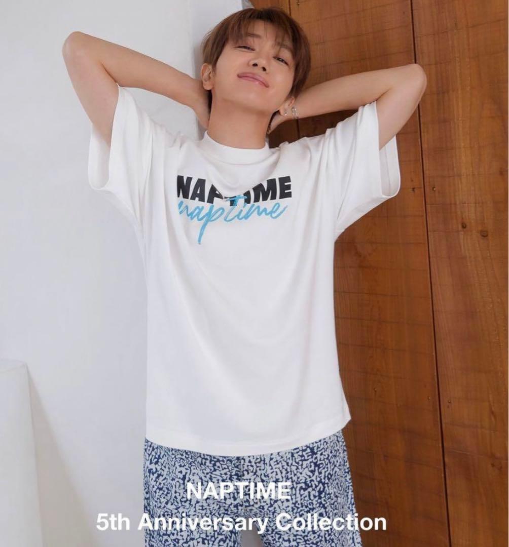 Naptime モックネックT-SHIRTS-WHITE