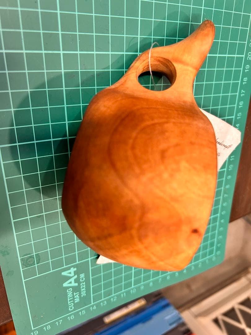 ②カーリーバーチ無垢　ククサ　ブッシュクラフト　パッカタイデククサ