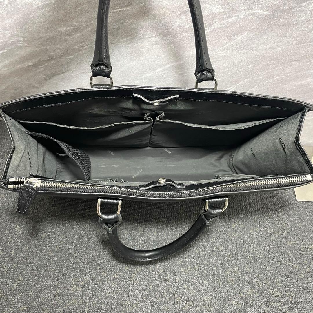 PORTER FLUX ビジネスバッグ 本革 ブリーフケース 黒 A4収納可能