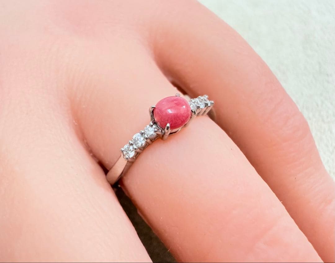 フテネンコ　コンクパール　0.49ct Pt リング（No.8195）