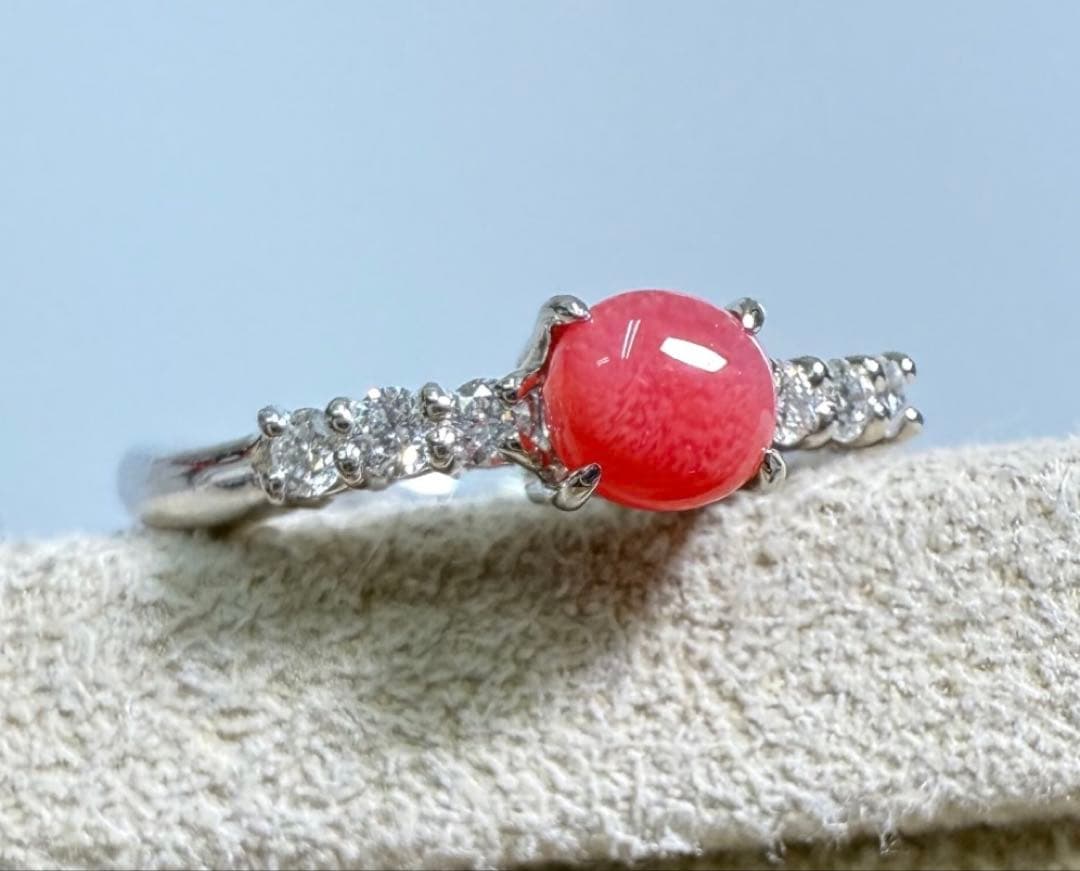 フテネンコ　コンクパール　0.49ct Pt リング（No.8195）