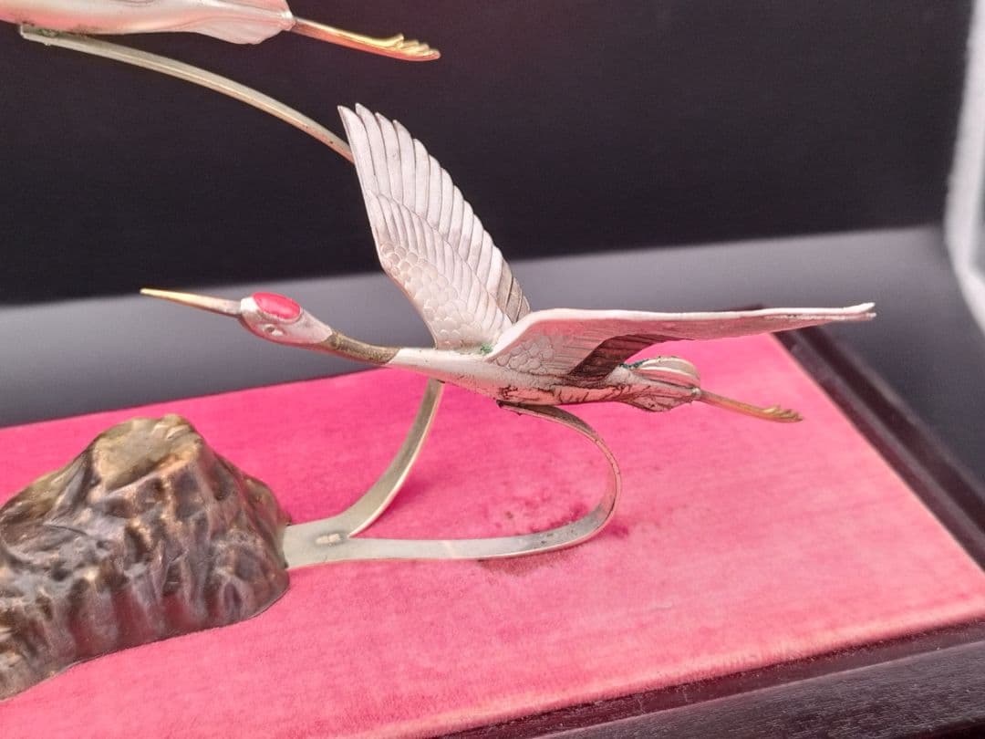 鶴 武比古 純銀 亀 シルバー silver 置物 インテリア 古物 縁起物