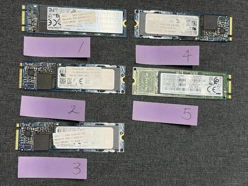 TOSHIBA SSD KXG50ZNV256G 256GB *3枚 + 2枚