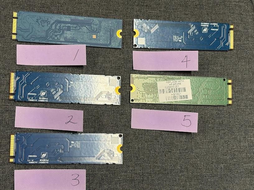 TOSHIBA SSD KXG50ZNV256G 256GB *3枚 + 2枚